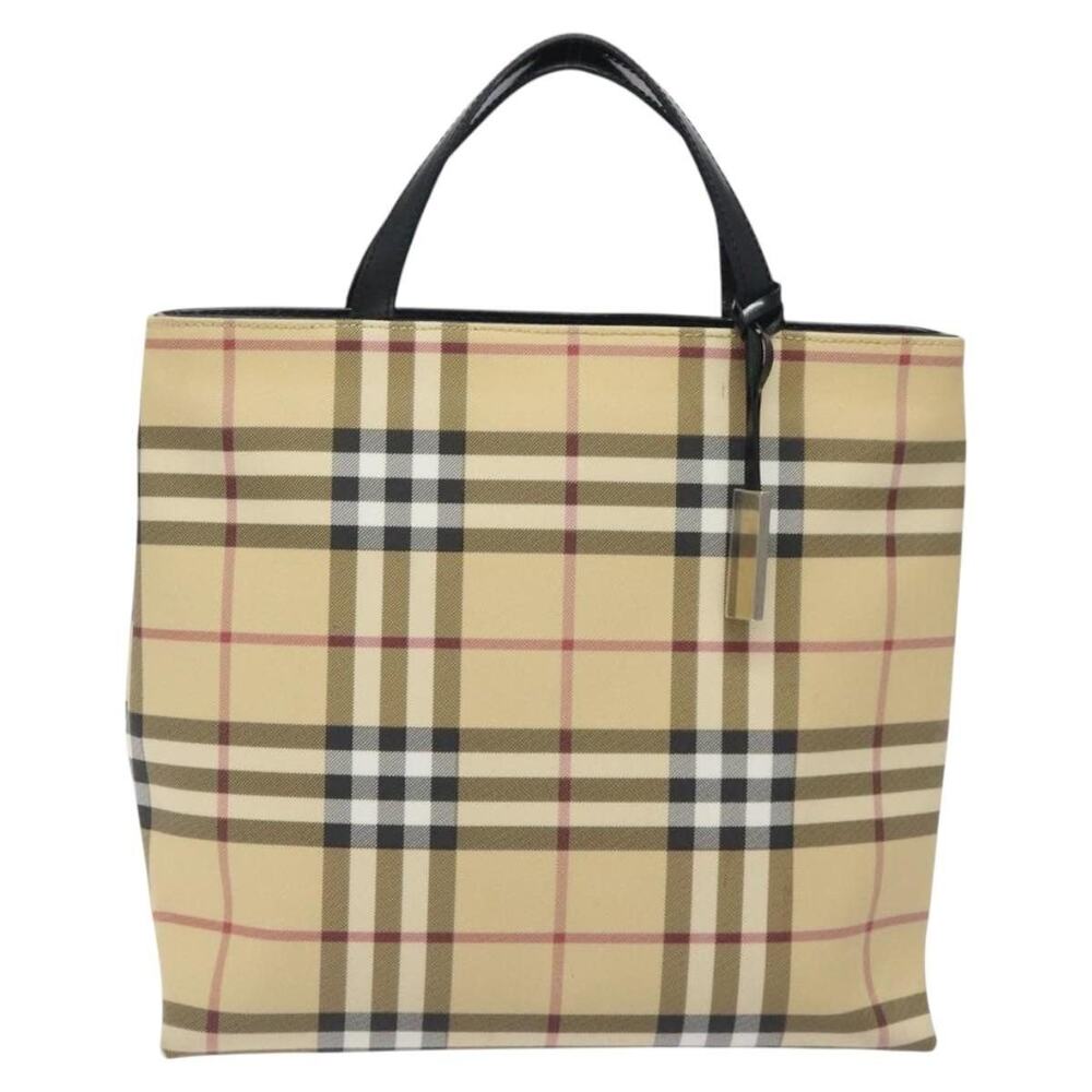 Burberry Nova Check Coated Canvas Handbag Beige